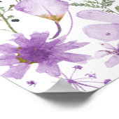 Boho Purple Baby Shower Welcome Signポスター ポスター (角)