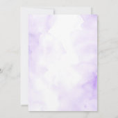 Boho Purple Deer Woodland Girl Baby Sprinkle 招待状 (裏面)