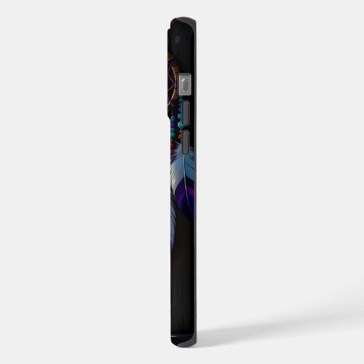 Boho Purple Dreamcatcher in Window iPhoneケース (左側面)