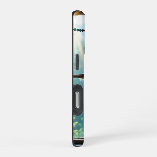 Boho Purple Dreamcatcher in Window Monogrammed iPhoneケース (右側面)