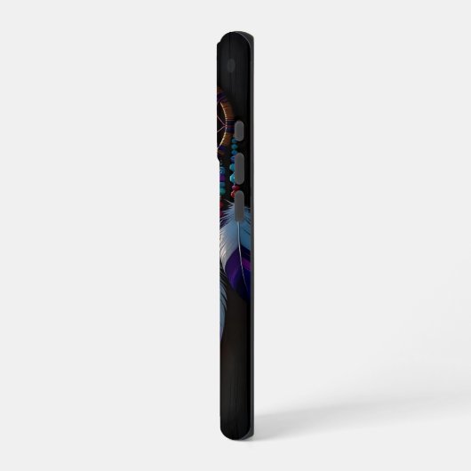 Boho Purple Dreamcatcher in Window Monogrammed iPhoneケース (左側面)