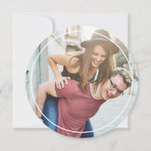 Boho QRコードウッド素朴ユニークブライダルシャワー セーブザデート (裏面)