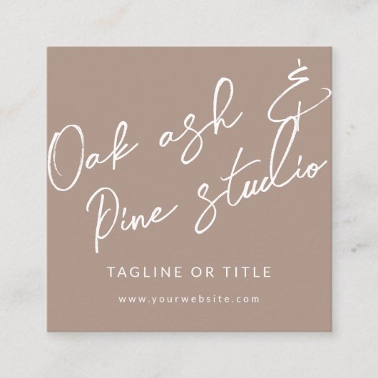 Boho QRコードモダン名刺 スクエア名刺 (正面)