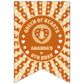 Boho Queen Ofハート誕生日パーティー写真 バンティングフラッグ (第1の旗)