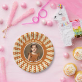 Boho Queen Ofハート誕生日パーティー写真 ペーパープレート (パーティー)