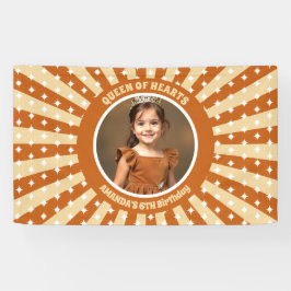 Boho Queen Ofハート誕生日パーティー写真 横断幕