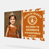 Boho Queen Of Bohoハート誕生日フォトウェルカム アクリルサイン (傾斜)