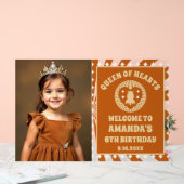 Boho Queen Of Bohoハート誕生日フォトウェルカム アクリルサイン (ウェディング)