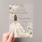 Boho Quinceanera アクリル招待状 (インサイチュ (ポータブル))