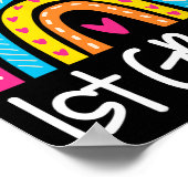 Boho Rainbowこんにちは1年生1日目スクールテアック ポスター (角)