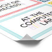 Boho RainbowでWe Classroom Door Signを使用する場所 ポスター (角)