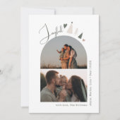 Boho RainbowとハートアーチグリーンJoyful Two Photo シーズンカード (正面)