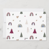 Boho RainbowとハートアーチOh何おもしろいワンフォト シーズンカード (裏面)