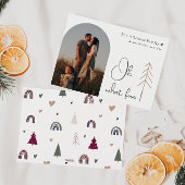 Boho RainbowとハートアーチOh何おもしろいワンフォト シーズンカード