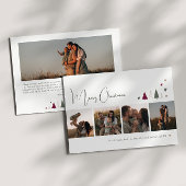 Boho Rainbowとハートメリークリスマスファイブフォト シーズンカード