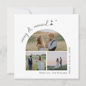 Boho Rainbowとハートメリー&結婚した3枚の写真 シーズンカード (正面)