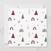 Boho Rainbowとハートメリー&結婚した3枚の写真 シーズンカード (裏面)