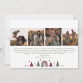 Boho Rainbowとハート3月5日写真 シーズンカード (裏面)