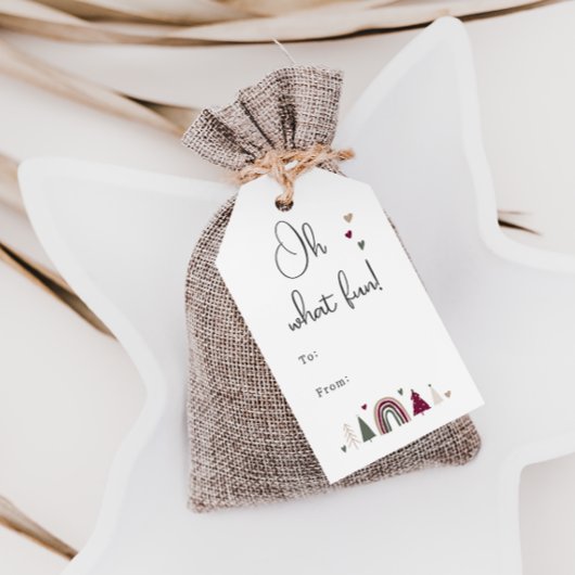 Boho RainbowとハートCh Ohへ何のおもしろいとFrom ギフトタグ