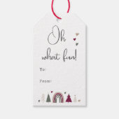 Boho RainbowとハートCh Ohへ何のおもしろいとFrom ギフトタグ (正面)