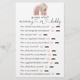 Boho Rainbowはベビー「誰を推測」のゲームを願う