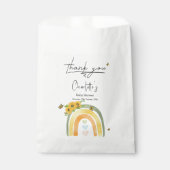 Boho Rainbowひまわり赤ちゃんシャワー フェイバーバッグ (正面)