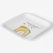 Boho Rainbowひまわり赤ちゃんシャワー ペーパープレート (傾斜あり)