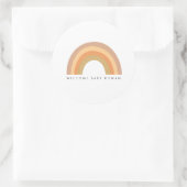 Boho Rainbowパーティーまたはベビーシャワーの好意シール ラウンドシール (バッグ)