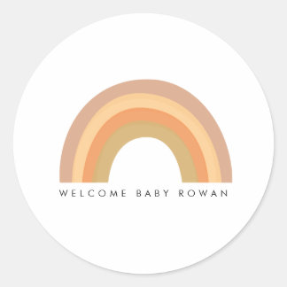 Boho Rainbowパーティーまたはベビーシャワーの好意シール ラウンドシール
