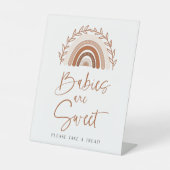 Boho Rainbowベビーは甘い赤ちゃんシャワーのサイン 台座サイン (正面)