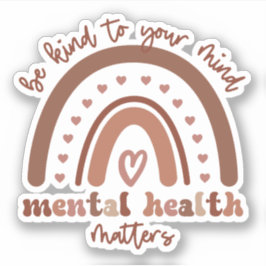 Boho Rainbowメンタルヘルスあなたの心に優しくすること シール