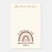Boho Rainbowメンタルヘルスあなたの心に優しくすること ポストイット (正面)