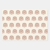 Boho Rainbowメンタルヘルスあなたの心に優しくすること ラッピングペーパーシート (正面3)