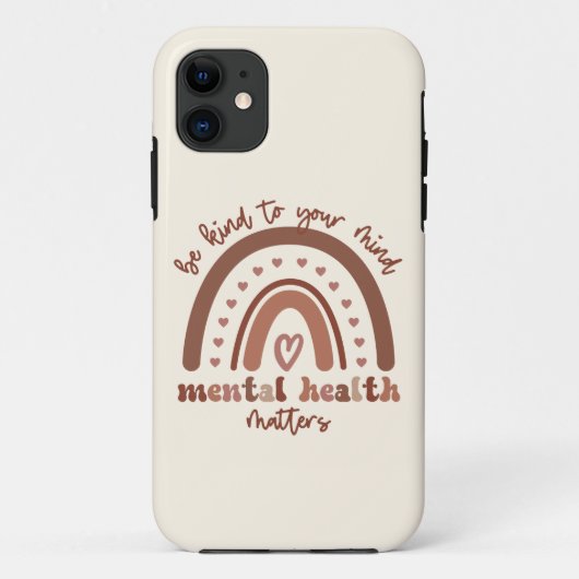 Boho Rainbowメンタルヘルスあなたの心に優しくすること Case-Mate iPhoneケース (裏面)