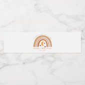 Boho Rainbowモダン Baby Showerをテーマ ペットボトルラベル (シングルラベル)