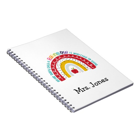 Boho Rainbow先生ノートブックギフト先生 ノートブック (右側)