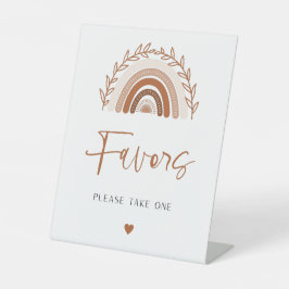 Boho Rainbow好意サイン、赤ちゃんシャワー好意サイン 台座サイン