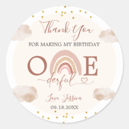 Boho Rainbow彼女は感謝の意を表していない ラウンドシール