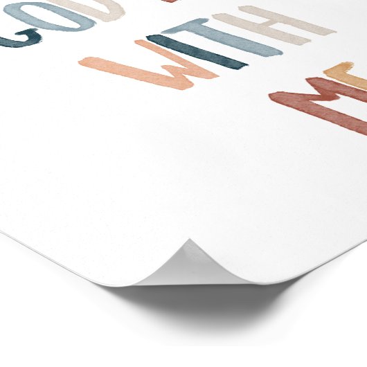 Boho rainbow神は私のポスターと一緒 ポスター (角)