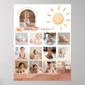 Boho Rainbow誕生日フォトマイルストーンポスター ポスター (正面)