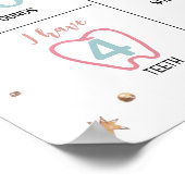 Boho Rainbow誕生日フォトマイルストーンポスター ポスター (角)