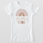 Boho Rainbow誕生日Tシャツ、ミュートされたトーン Tシャツ<br><div class="desc">Boho Rainbow誕生日Tシャツ、ミュートトーンTシャツ、Terracotta Bohoレインボー誕生日女の子Tシャツ。</div>