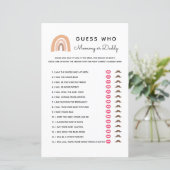 Boho Rainbow誰がママかパパのゲームカード (スタンド正面)