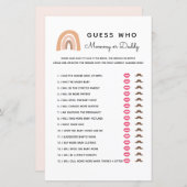 Boho Rainbow誰がママかパパのゲームカード (正面/裏面)