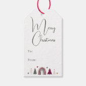 Boho Rainbow & ハートメリークリスマスの行き来 ギフトタグ (正面)