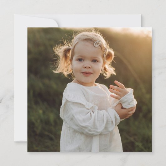 Boho Rainbow 1st Birthdayフォトサンキューカード- E (裏面)