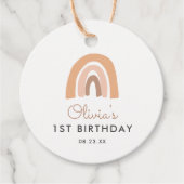Boho Rainbow 1st Birthday Thanks You Faver フェイバータグ (正面)