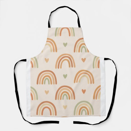 Boho Rainbow All-Over Print Apron エプロン (正面)