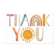 Boho Rainbow and Sunshine Thank カラフル You