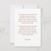 Boho Rainbow Baby Shawerかわいらしサンキューカード サンキューカード (裏面)